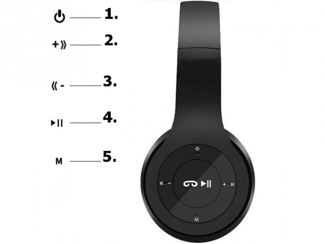 Kabellose Kopfhörer p47 bluetooth mikrofon mp3 – Schwarz