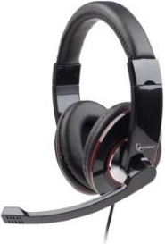 Black headphones with microphone