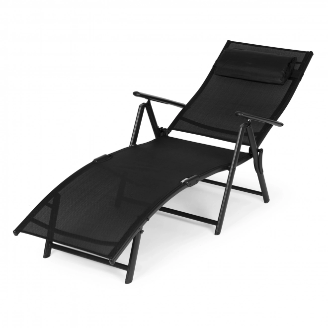 Tuin- en strandligstoel, opvouwbaar, verstelbare rugleuning, stalen constructie. ModernHome