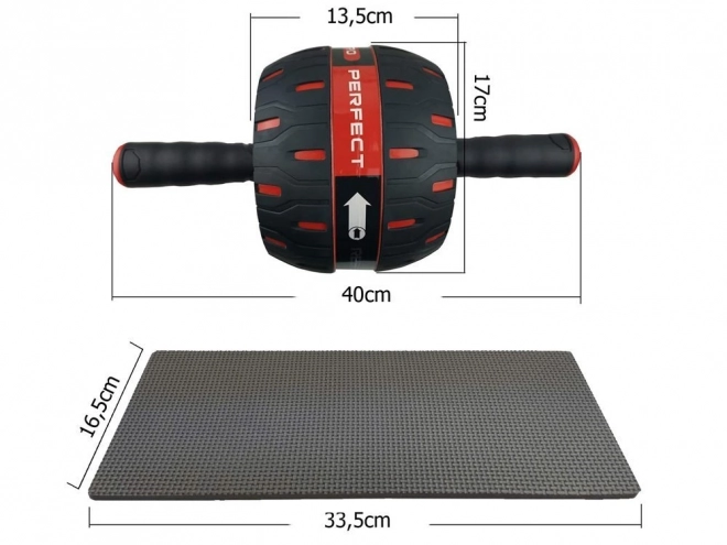 Exercices abdominaux sur roues + tapis