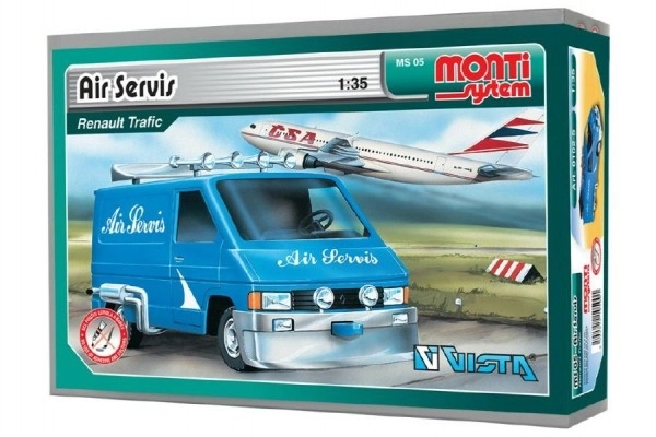 Bouwpakket Monti System MS 05 Air Servis Renault Trafic 1:35 in doos 22x15x6cm