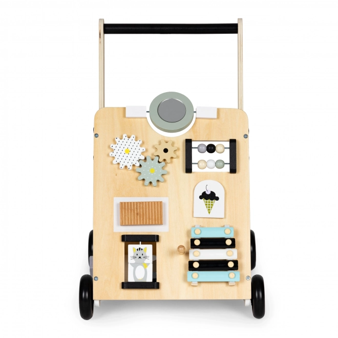 Houten duwloopwagen educatieve kinderwagen voor kinderen