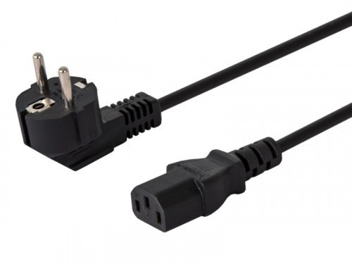 Schuko IEC C13 Angled Power Cable 1.8m
