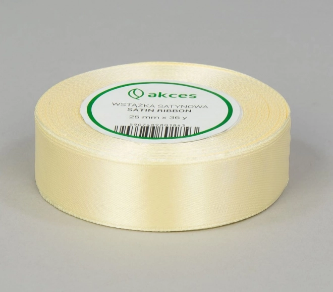 Cremefarbene Satinband 25mm x 33m