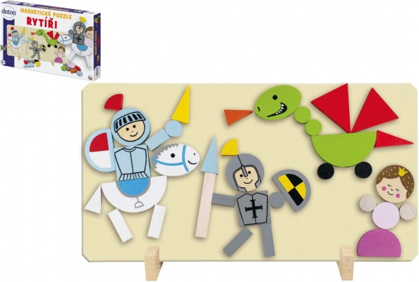 Magnetische houten puzzel ridders DETOA