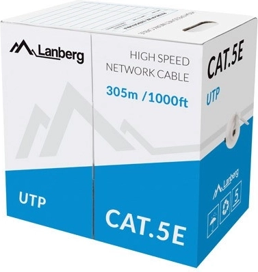 UTP Cat.5e copper network cable 305 m, grey, solid