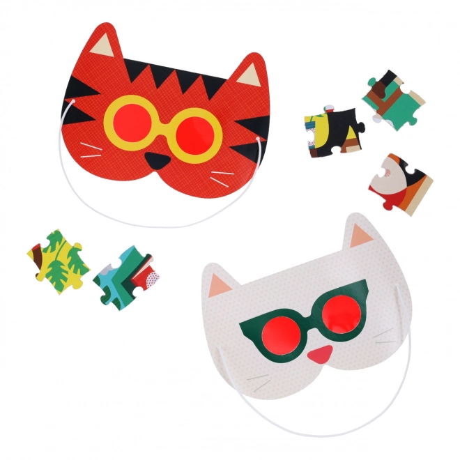 Petit Collage puzzel bibliotheek met 3D-brillen