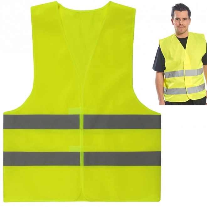 Reflectieve waarschuwingsvest geel maat XL