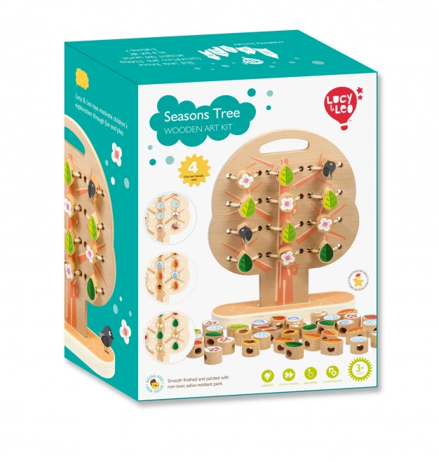 Lucy & Leo Boom - houten rijg- en weefset