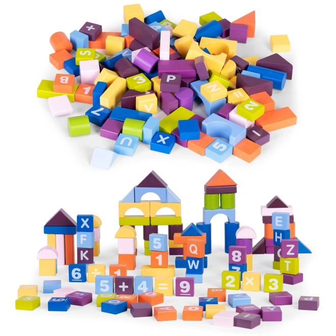 Apprentissage par le jeu : lettres et chiffres sur les blocs