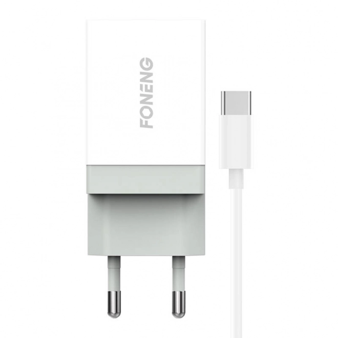 Snelsnellader Foneng 1x USB K210 + kabel USB type C 1m
