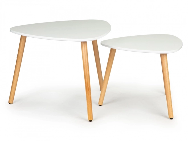 Set van 2 Scandinavische salontafels wit