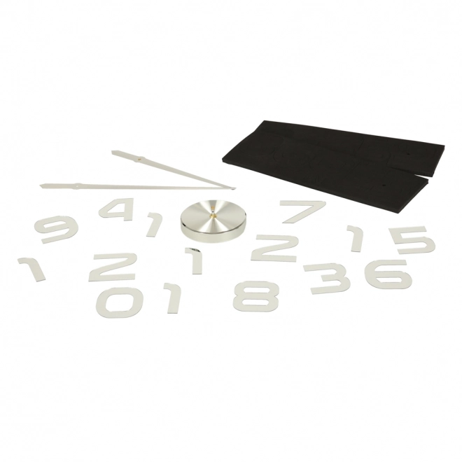 Horloge murale grande 80-120cm argentée 12 chiffres