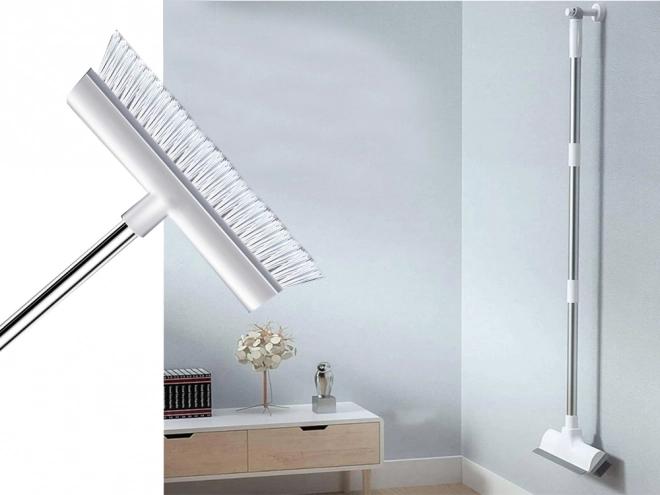 Floor Scrubbing Brush with Water Squeegee