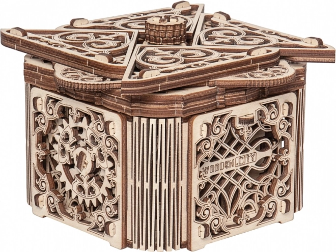 Houten mechanische puzzel Geheime Doos