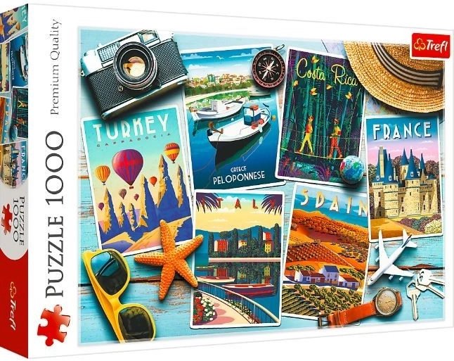 1000-Piece Puzzle – Holiday Postcards