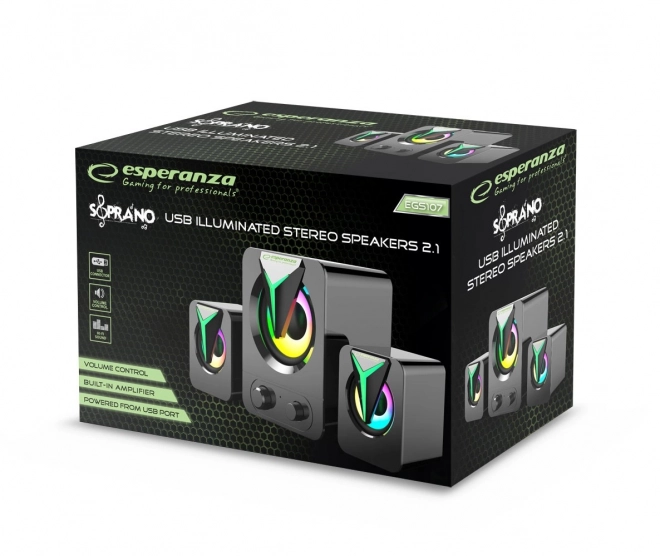2.1 USB Speakers Rainbow Soprano
