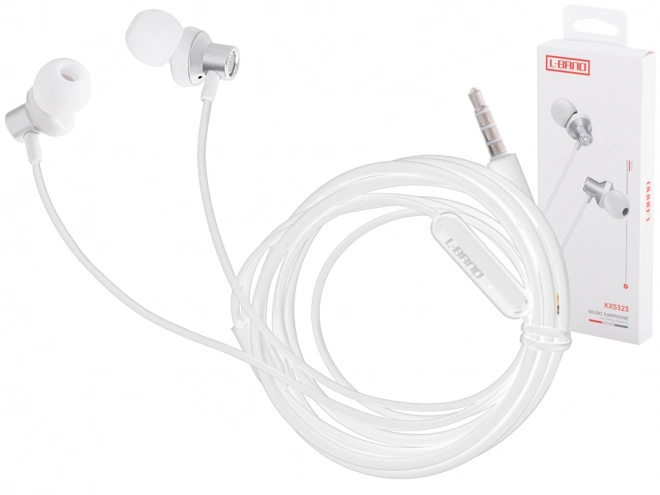 Witte bedrade oordopjes met microfoon type c EP42