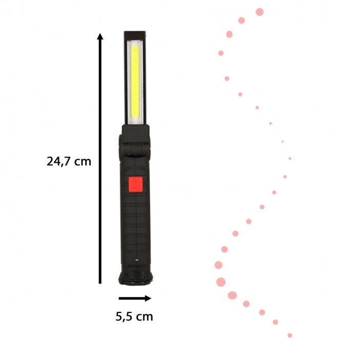 USB werk LED zaklamp met magneet en accu