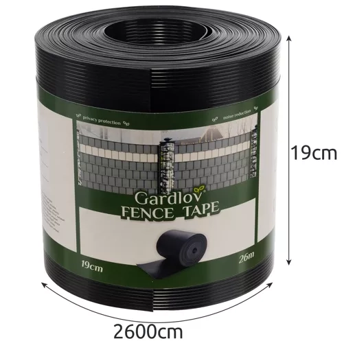 Hekband 19cmx26m 700g/m2 antraciet 23909