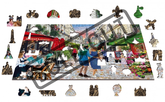 Wooden City Houten Puzzel Parijs Bistro 2-in-1, 505 Stukken EKO
