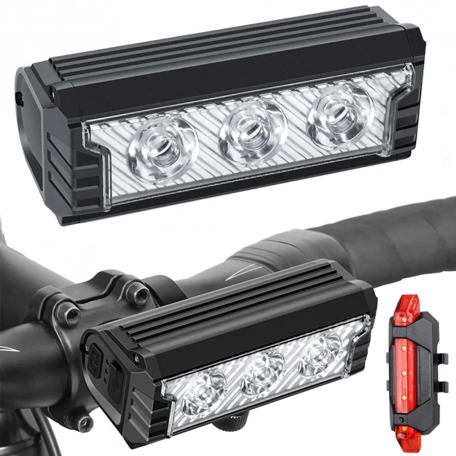 Set LED-fietslampen met USB-oplading