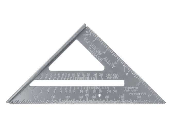 Aluminium hoekstuk met gegraveerde markeringen 180 mm