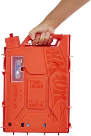 Canister box that also becomes part of the track