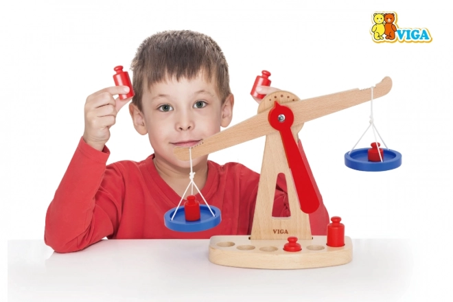 Houten balansweegschaal voor kinderen Viga