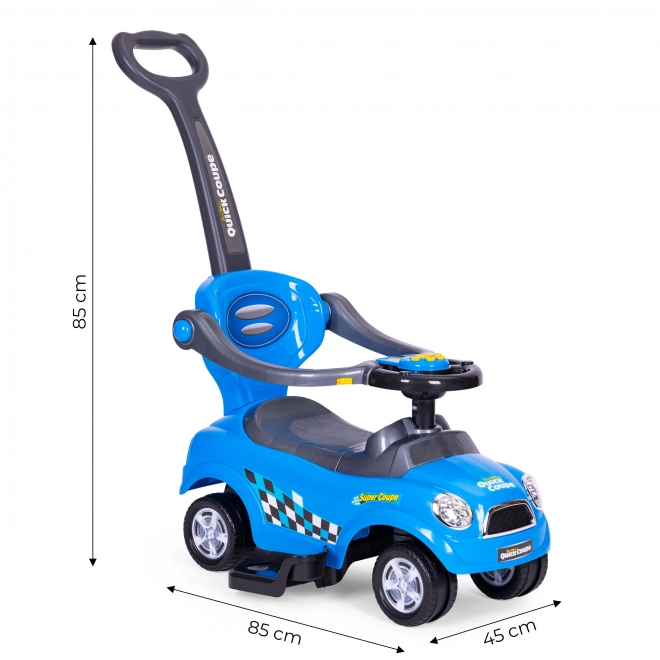 Kinder loopfiets 3in1 met stuur en geluiden - blauw