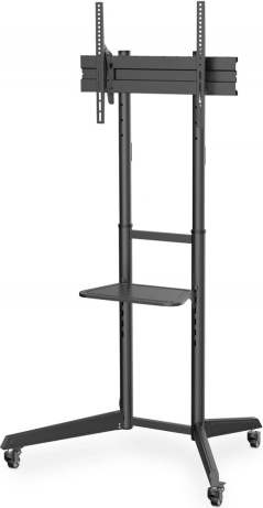 Mobiler TV-Ständer mit Ablage für 37–70", Tragfähigkeit 50 kg, VESA bis 600 × 400
