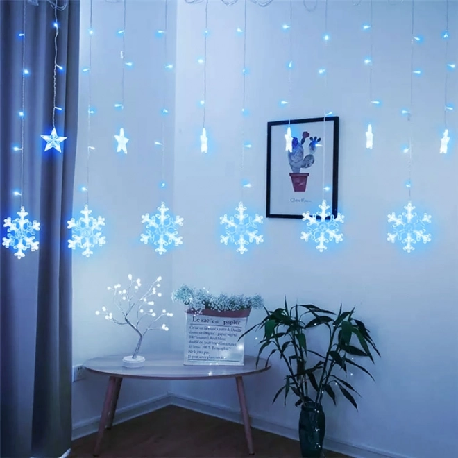 Decoratieve LED-verlichting - sneeuwvlokken en sterren
