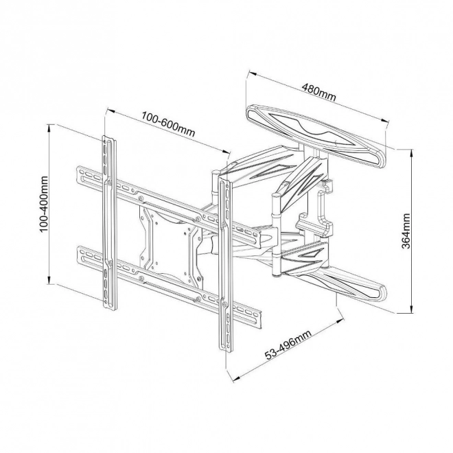 Muurbeugel voor TV LCD/LED 40-80 inch zwart