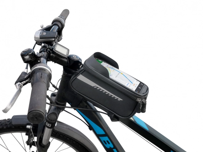 Waterdichte fietstas voor stuur met telefoonhouder