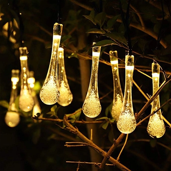 Solar Garden Lights - Teardrop Design, Warm White