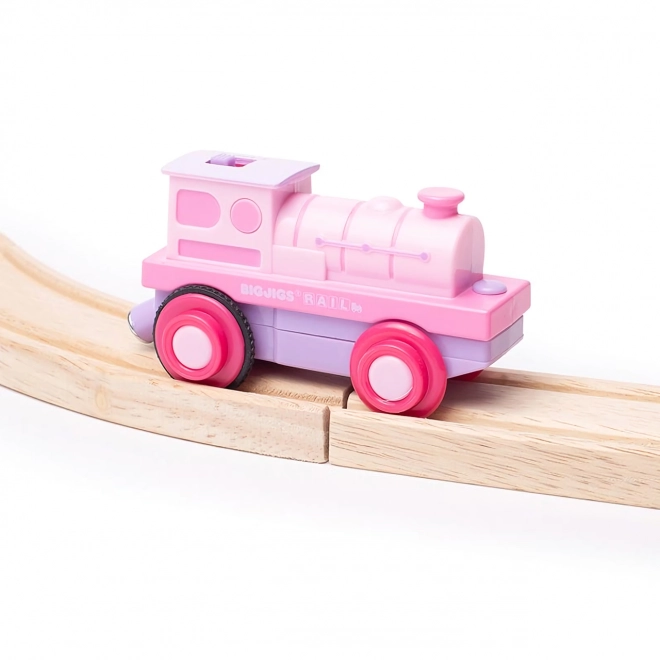 Bigjigs Rail Elektrische Locomotief Sterke Roze