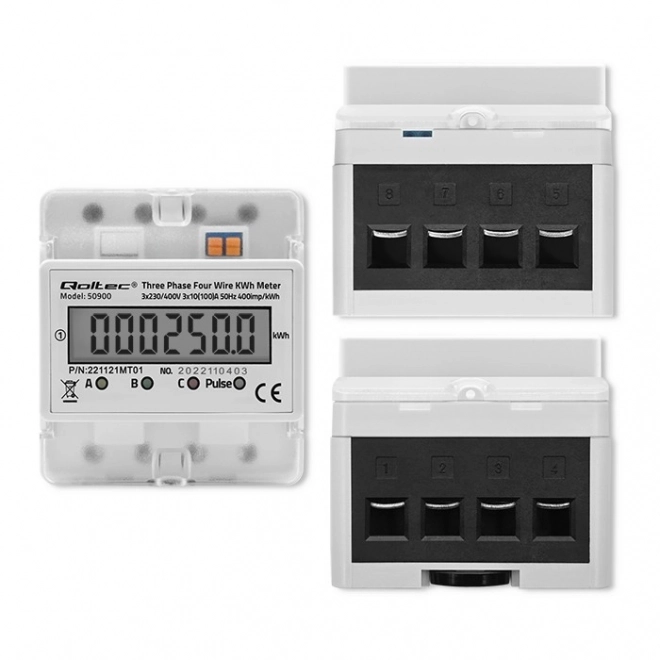 Three-phase Electronic Energy Meter for DIN Rail