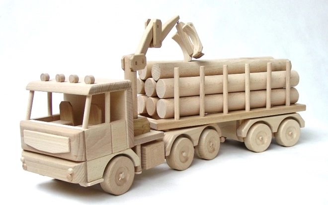 Wooden Log Truck 70 cm