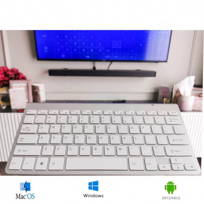 Draadloos toetsenbord voor Smart TV zilver