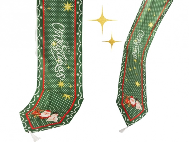 Kersttafelkleed groen 205x35 cm
