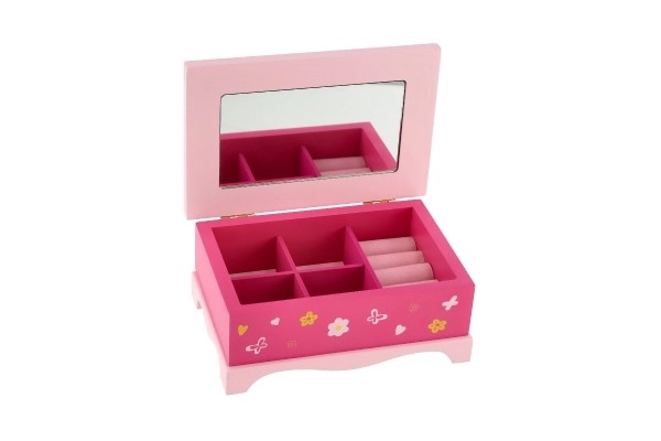 Princess sieradendoos spiegel hout 17x7x11,5cm in doos