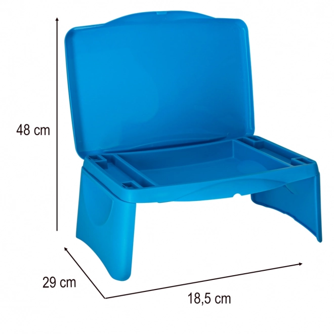 Kinder tafel voor auto met opbergruimte blauw