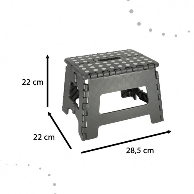 Foldable Non-Slip Stool 22cm Dark Gray