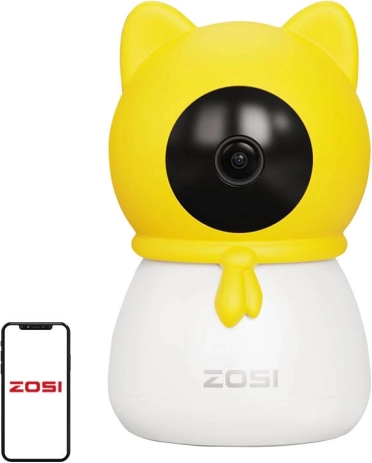 Elektronische babyfoon ZOSI 4MP met 355° rotatie