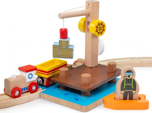 Working crane with magnet