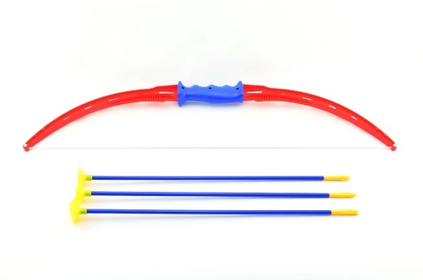 Boog en pijlen 3 stuks plastic 71cm in doos