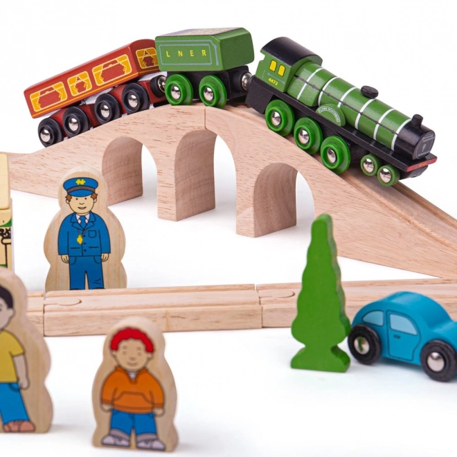 Houten treinset Flying Scotsman