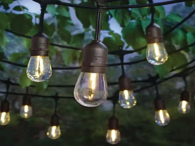 Garten-Lichterkette mit 20 LED-Glühbirnen