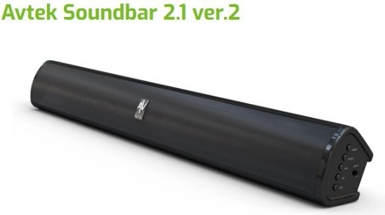 Barre de son 2.1 AVTEK version 2 avec bass-reflex