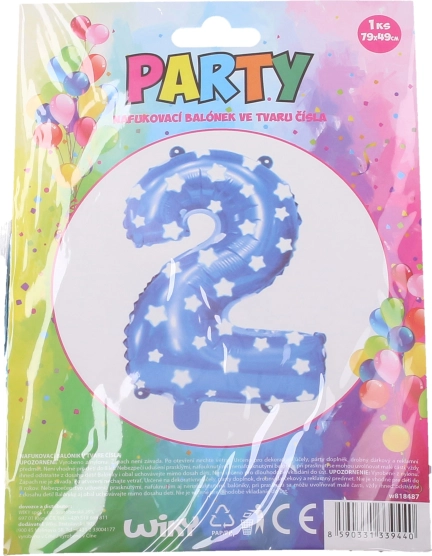 Ballon en aluminium chiffre 0 – Modrý